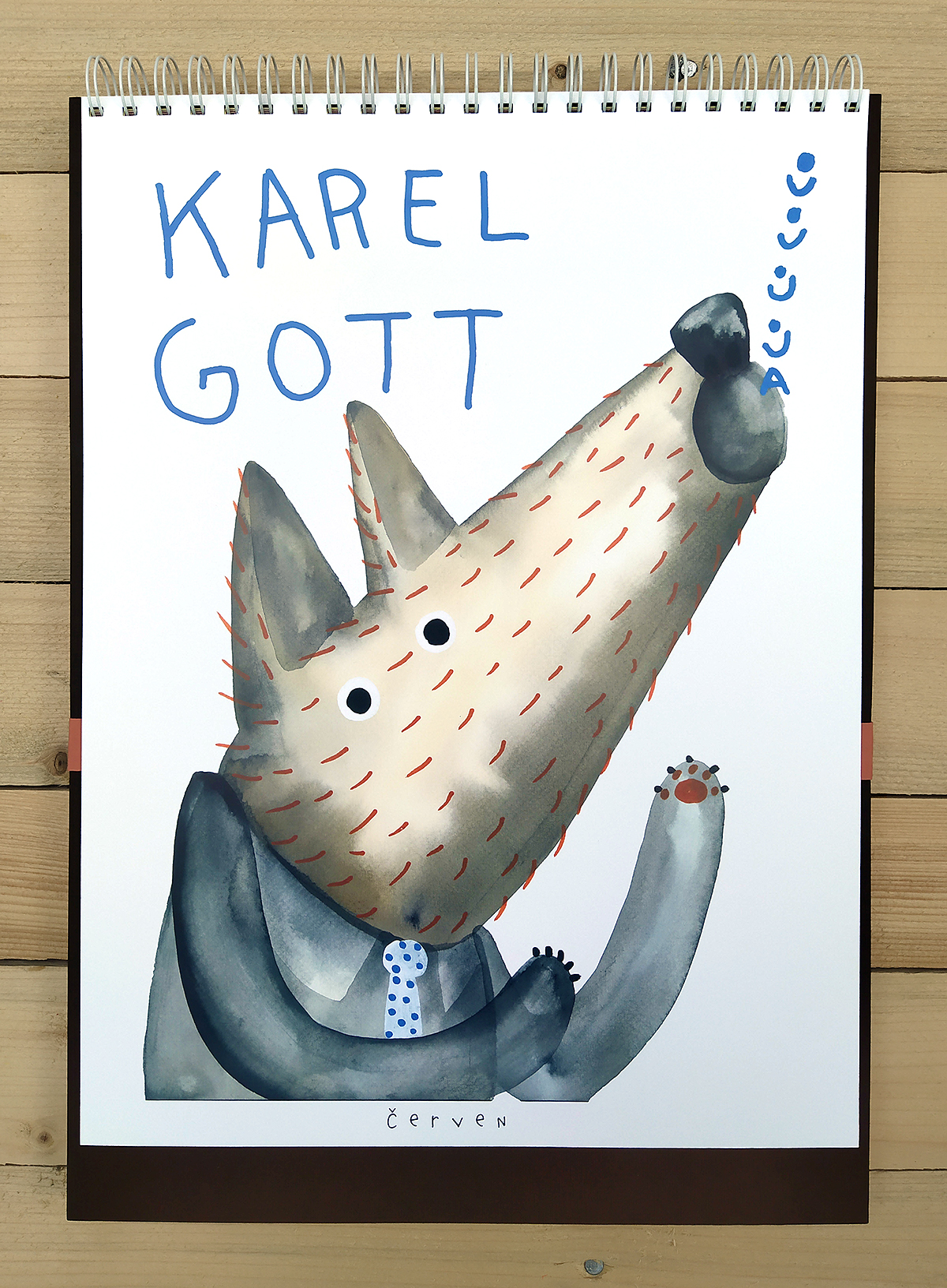 Akvarelový skicák - Ruda Brančovský - Karel Gott - formát A3